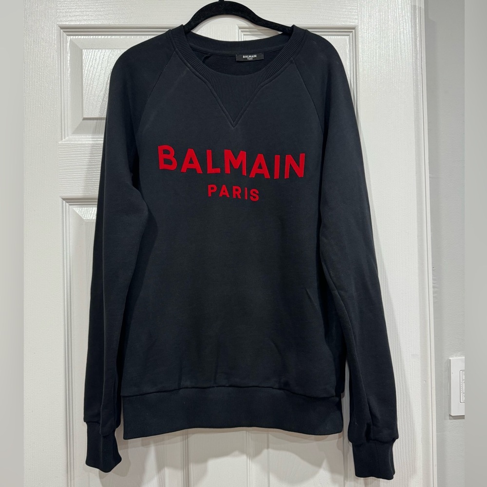 Men's Balmain Raglan Logo Sweatshirt